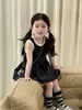 Ropa Infantil Estilo Coreano Nuevo Estilo Verano 2026, Vestido Camiseta sin Mangas con Volantes Elegante para Niñas, Vestido Deportivo