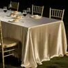 Toalha de Mesa para Exterior 2025 Nova Dourada Acessível Luxo High-End Retangular Cetim Mesa de Sobremesa