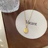 Collar Irregular Ovalado Retro de Acero de Titanio con Rosa para Mujer, Simple y Versátil, Estilo de Gama Alta, Cadena Elegante para Clavícula que No se Desvanece