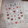 Pegatinas de Uñas Nuevas Transfronterizas para Halloween Estilo Gótico en Relieve Cruz Araña Calavera Pegatinas de Decoración para Uñas