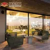 Mueble de exterior de ratán para ocio, sofá, cama de ratán para terraza de restaurante, mesa de café, cesta colgante simple y creativa, combinación de muebles pequeños para el hogar