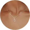 Nuevo Collar de Acero Inoxidable 2024 para Mujer con 26 Colgantes de Letras Inglesas, Joyería de Cuello Simple y Personalizada