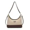 Bolsa Saco Estilo Chanel com Corrente Color Block para Mulheres, Novo Modelo de Verão com Toque de Luxo, Bolsa Versátil, Bolsa de Ombro, Bolsa de Braço, Bolsa Transversal