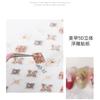 Nuevo Arte de Uñas Artesanal Papel Adhesivo 5D Relieve Rojo Neto Tulipán Conejo Retro Hueco Relieve Adhesivo Estéreo para Uñas