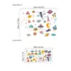 Pegatinas de Pared de Elementos del Universo Transfronterizo Planeta Cohete Decoración Dormitorio Sala de Estar Baño Pared de Fondo PVC Autoadhesivo