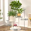 Suporte de Flores Móvel para Sala de Estar, Rack de Plantas Verdes de Chão, Suporte para Plantas Suculentas de Varanda, Novo Modelo 2025, Estilo Nórdico Simples