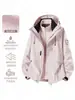 Chaqueta de Mujer 2026 Nueva Chaqueta de Esquí Otoño Invierno 3 en 1 Impermeable Cálida con Capucha Chaqueta de Montañismo para Hombre