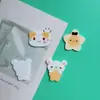Nuevos accesorios acrílicos de Rilakkuma sosteniendo estrellas al por mayor para manualidades con pegamento de crema, zuecos y materiales para cables de datos