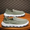 Tênis Masculino de Lona Verão Respirável e Desodorante 2025 Novo Slip-On Preguiçoso Tênis Casual Masculino de Tecido Old Beijing com Solado Macio