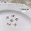 Pequenas Mini Decorações de Unhas com Strass, Populares Bolinhas de Strass Branco, Acessórios de Unhas Octogonais de Liga com Strass