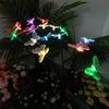 Nueva Luz Decorativa de Jardín para Exterior Impermeable para Insertar en el Suelo, Luz de Luciérnaga para Césped con Movimiento de Viento, Luz Solar de Mariposa