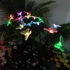 Nova luminária de chão decorativa à prova d'água para pátio externo, balanço ao vento, lâmpada de gramado Firefly, solar, Lâmpada Borboleta