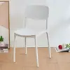 Silla de plástico con respaldo simple, silla de comedor doméstica estilo nórdico, silla de plástico económica engrosada para adultos, silla para puesto de comida