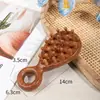 Peine de Masaje de Sándalo Personalizado con Dientes Grandes de Dragón y Fénix con Mango Grande para Masaje de Meridianos del Cuero Cabelludo y Cuidado del Cabello