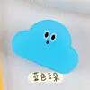 Clip acrílico divertido con forma de nube y expresión para guardar documentos y exámenes, clip largo de cola simple estilo ins girly para fotos