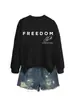 Libertad Charlie Kirk Amazon Ebay Sitio Independiente Sudadera Casual y Cómoda para Mujer Otoño e Invierno Exportación