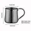 Taza Mule Bar Acero Inoxidable 304 Metal Moscow Mule Martillada Copa de Cóctel Julep Cobre Copa de Cóctel Transfronterizo