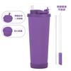 Nuevo Modelo 2026 Taza Térmica de Gran Capacidad 830ml con Asa Conveniente y Popote Desplegable, Taza con Popote de Agujero Grande