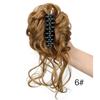 Peluca de mujer, cola de caballo corta, pelo rizado, con agarre de viento perezoso, capullo de flor, cabeza de bola, cabello natural, esponjoso, barba larga, bolsa de fábrica