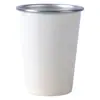Copo de Café Camada Única Enrolado Transfronteiriço Copo de Água para Churrasco ao Ar Livre Copo de Cerveja de Aço Inoxidável 304 Estilo Portátil para Camping Atacado