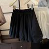 Pantalones Falda de Capullo Floral Blanco para Mujer, Nuevo Estilo Verano 2026, Cintura Alta, Adelgazantes, Pierna Ancha Suelta, Pantalones Falda Cortos de Corte A para Mujeres Petites