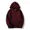 Sudadera con capucha de forro polar de color liso, manga corta, para otoño e invierno, para hombre y mujer, estilo casual holgado, disponible en 19 colores, sudadera deportiva