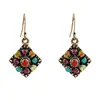 A0195 Brincos de diamante coloridos estilo Boêmio da moda para mulheres, fornecimento de comércio exterior retro europeu e americano