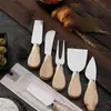 Venda Direta de Fábrica Ponto Aço Inoxidável Faca de Queijo Cabo de Madeira Queijo Queijo Faca Conjunto Cozinha Faca de Queijo Faca de Queijo