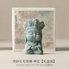 Figura de Buda Silencioso de Arenisca Verde, Mascota de Té Estilo Zen Chino, Adorno de Té, Decoración de Escritorio, Pie de Decoración de Alta Gama Específico para Acuarios
