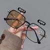 Nuevas gafas para miopía fotosensibles que cambian de color, gafas planas sin graduación para mujer, montura de gafas anti-ultravioleta ligera de alta definición