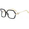 Monturas de Gafas Personalizadas de Metal Hueco de Estilo Europeo y Americano Transfronterizas, Multicolor, Estilo Ins, Ojo de Gato, Moda, Gafas Sin Graduación