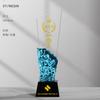 Troféu cor cristal atacado de fábrica letreiramento personalizado conferência construção de grupo presentes comemorativos medalha funcionários destacados atacado