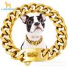 Correa Gruesa Sólida para Perro de 23 mm de Ancho en Stock Collar para Perro de Acero Inoxidable Collar para Mascota de Acero Titanio Fabricante Mayorista