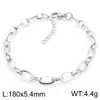 Corrente de Círculos Duplos em Aço Inoxidável com Formato de 'O' Corrente Fina Pulseira Simples da Moda para Mulheres Joia Versátil de Personalidade