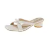 Elegantes sandalias pequeñas de estilo francés para mujer, nuevos zapatos de verano 2026 estilo hada para combinar con vestidos, sandalias de tacón grueso