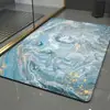 Alfombrilla de Piso de Barro Diatomeo Suave Mármol, Alfombrilla Absorbente, Alfombrilla Antideslizante para Baño, Alfombrilla para Piso de Baño, Alfombra de Baño de Secado Rápido