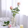 Flor Artificial Rosa Única Humectante y Pegada Capullo de Rosa Decoración de Mesa para el Hogar Suministros para Bodas