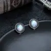 Novos Brincos de Tarraxa Olho Grego em Aço Titânio para Homens, Luxo Leve, Sensação de Alto Padrão, Joias de Orelha com Design de Nicho para Mulheres, Acessórios da Moda
