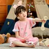 Camisola de menina algodão fino princesa bebê crianças pequenas médias e grandes macacão pijama mãe e filha pai e filho vestido de casa