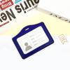 Funda para tarjeta de trabajo horizontal de PU, funda para tarjeta de trabajo, juego de credencial y certificado, tarjetero de cuero para tarjeta de trabajo