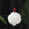 Colgante Pixiu de Jade Afgano, Colgante Buda Guanyin de Jade Blanco, Colgante de Jade Candado de Paz, Adorno de Jade Hoja Ruyi, Oferta Especial de Transmisión en Vivo