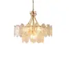 Lustre de sala de estar em estilo francês estilo creme simples nórdico pós-moderno cristal quarto principal luz luz restaurante luxo lâmpadas cristal