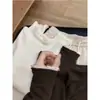 Atacado Transfronteiriço Outono e Inverno Veludo Alemão Camada Interna Quente Elegante Slim Gola Alta Meia Renda Manga Longa Camiseta Feminina Base
