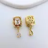 Retenção de Cor Alta Banho de Cobre Dourado Feito à Mão DIY Zircônia Pérola Contas Espaçadoras Multi-Pass Colar Pulseira Vintage Francês Acessórios de Joias