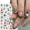 Adesivos de Nail Art de Natal Transfronteiriços Desenho Animado Fio de Luzes de Natal Árvore Boneco de Neve de Natal Adesivos de Unha Adesivos Luminosos