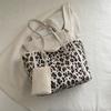 Bolso Retro de Gran Capacidad para el Trabajo Bolso de Mujer 2025 Nuevo Bolso Tote Estampado de Leopardo Más Fácil de Combinar Bolso de Hombro Viene con Billetera