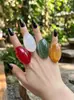 Anillo Ancho de Resina Cuadrado Geométrico Colorido para Mujer, Exagerado, Único, Moderno, Versátil