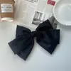 Estilo celebridade da internet presilha de cabelo com laço preto grande adorno de cabeça grampo de cabelo feminino para parte de trás da cabeça rabo de cavalo presilha de cabelo