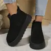 2024 Exportación Transfronteriza Otoño e Invierno Nuevas Botas de Nieve de Suela Gruesa para Mujer Zapatos de Algodón Cálidos con Forro Polar Puntera Redonda Botas de Algodón 43