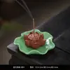 Queimador de Incenso de Lótus Cerâmico Fogareiro de Aromaterapia de Sândalo Doméstico Suporte de Incenso Antigo para Interior Queimador de Incenso Oramentos de Estante Bogu